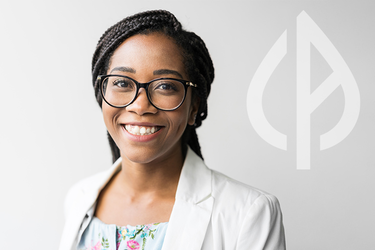 Young African-American woman looking at the camera